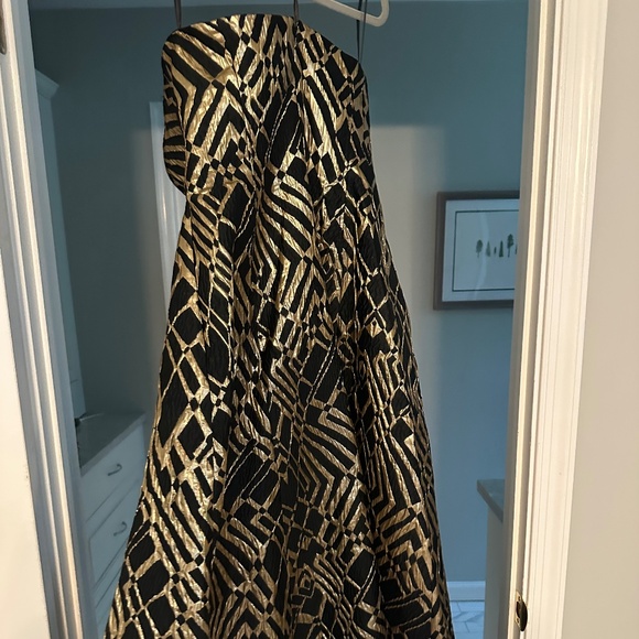 Donna Karen current style  - Strapless brocade Midi Dress Size 14 - Picture 9 of 10